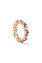 Multi-color Sapphire Frenzy Eternity Band